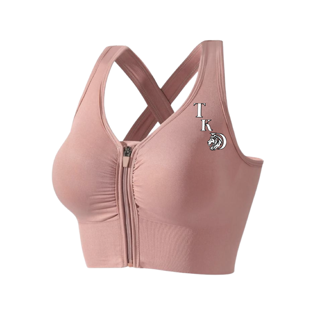 Women's Front Zipper Sports Bra