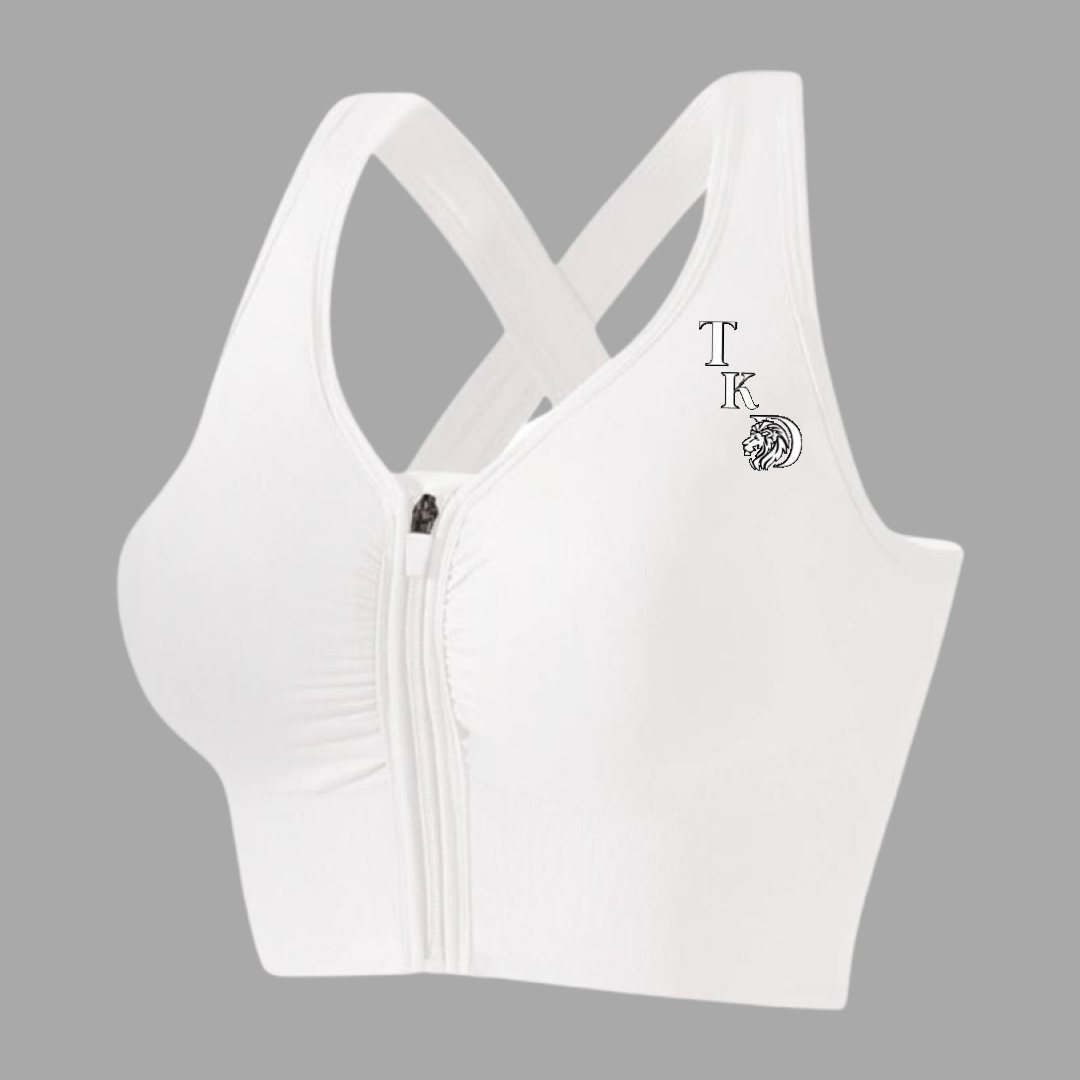 Women's Front Zipper Sports Bra