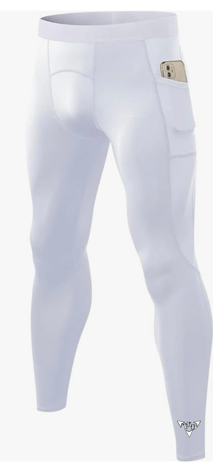 Men's Sports Compression Tights Leggings With Pockets