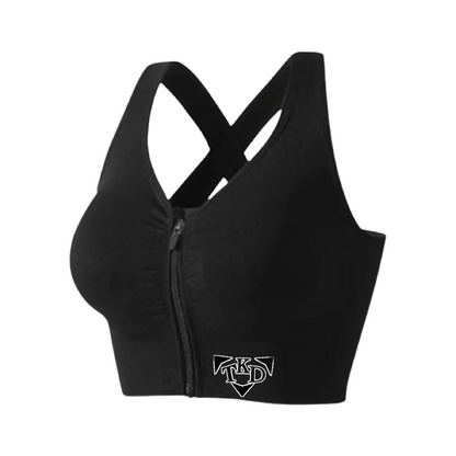 Women's Front Zipper Sports Bra