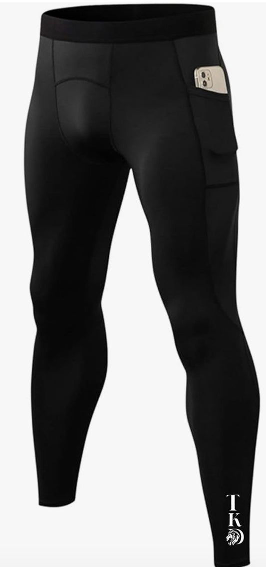 Men's Sports Compression Tights Leggings With Pockets