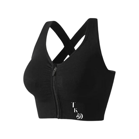 Women's Front Zipper Sports Bra