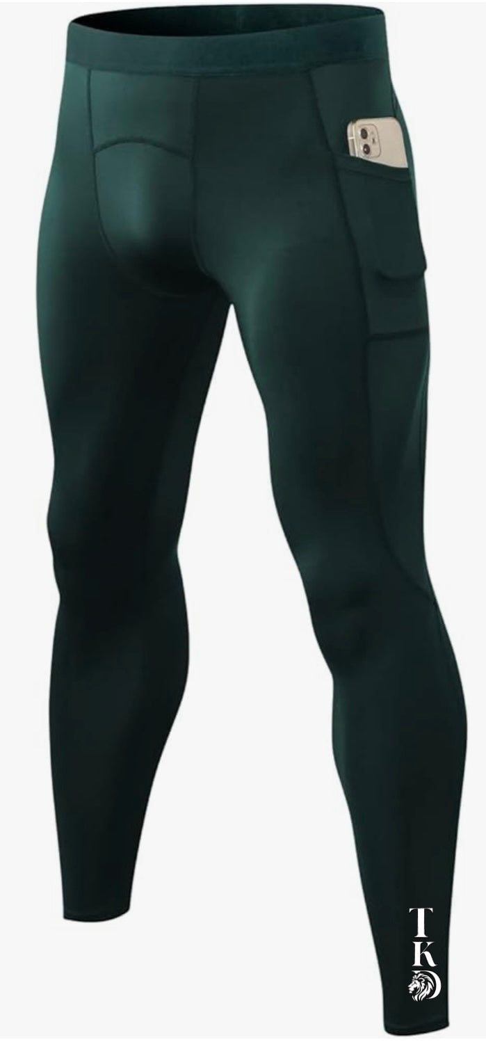 Men's Sports Compression Tights Leggings With Pockets