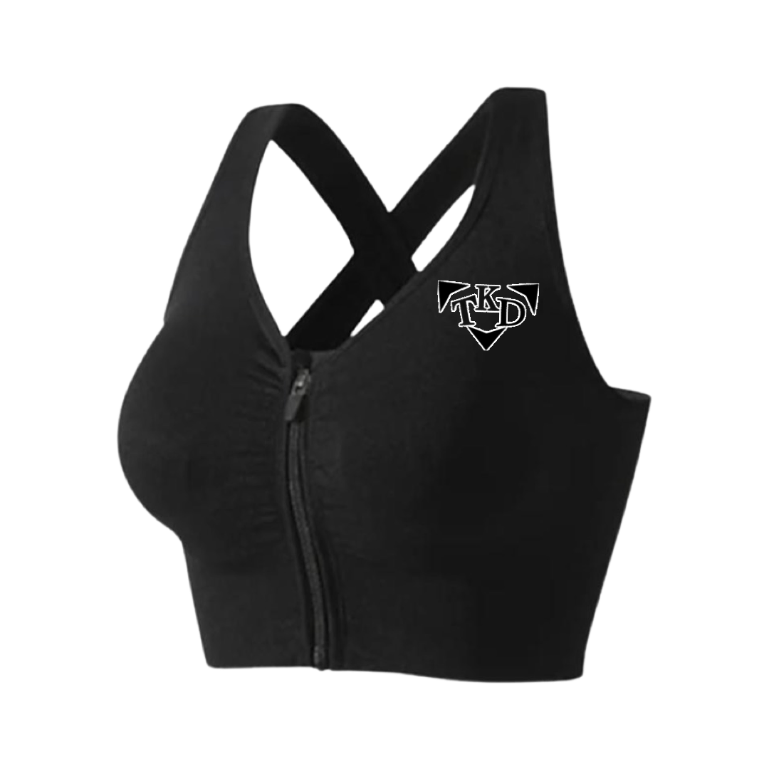 Women's Front Zipper Sports Bra