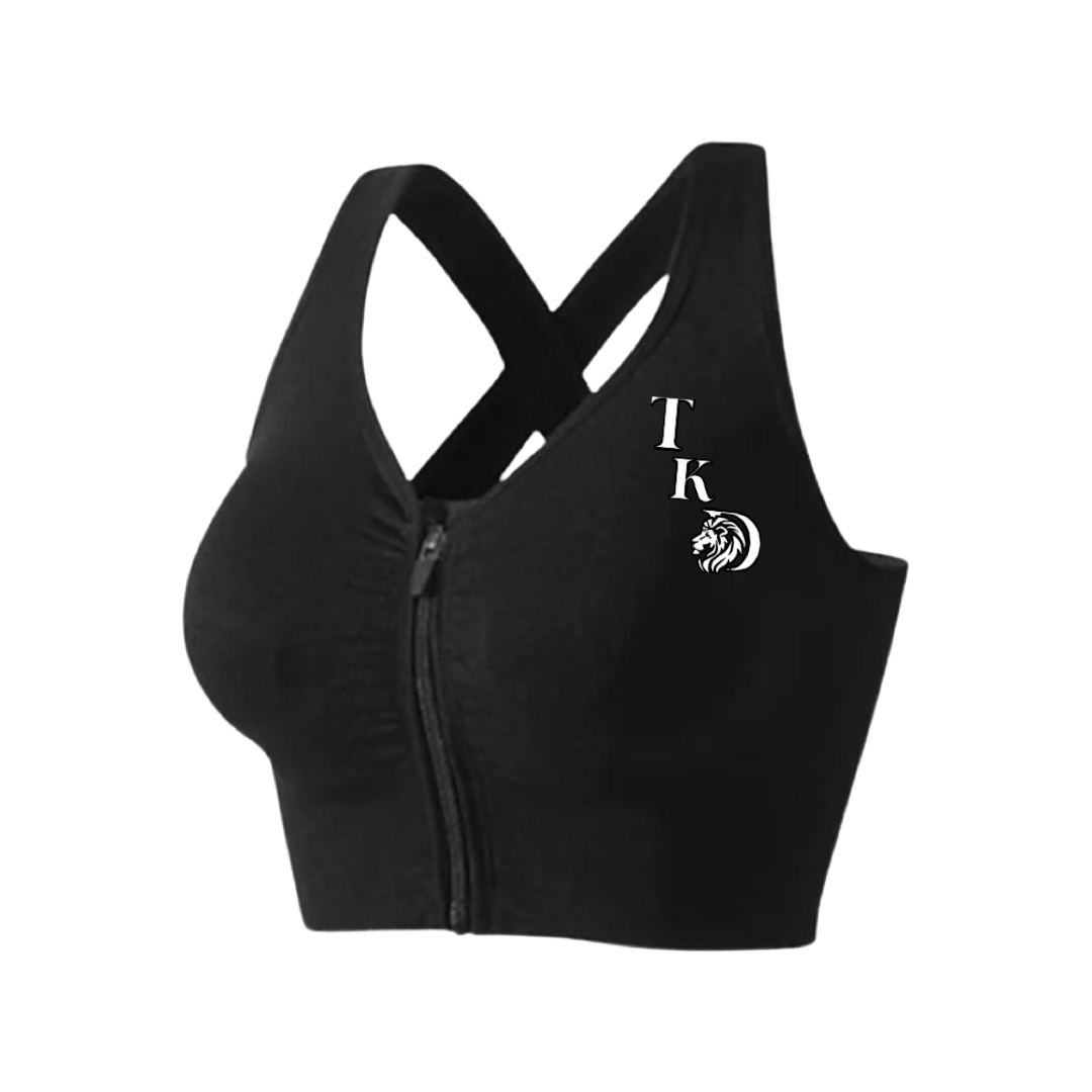 Women's Front Zipper Sports Bra