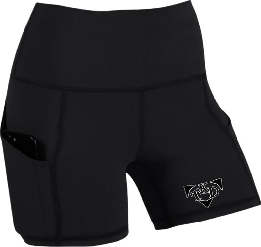 Women's Gym Compression Shorts With Pockets bc