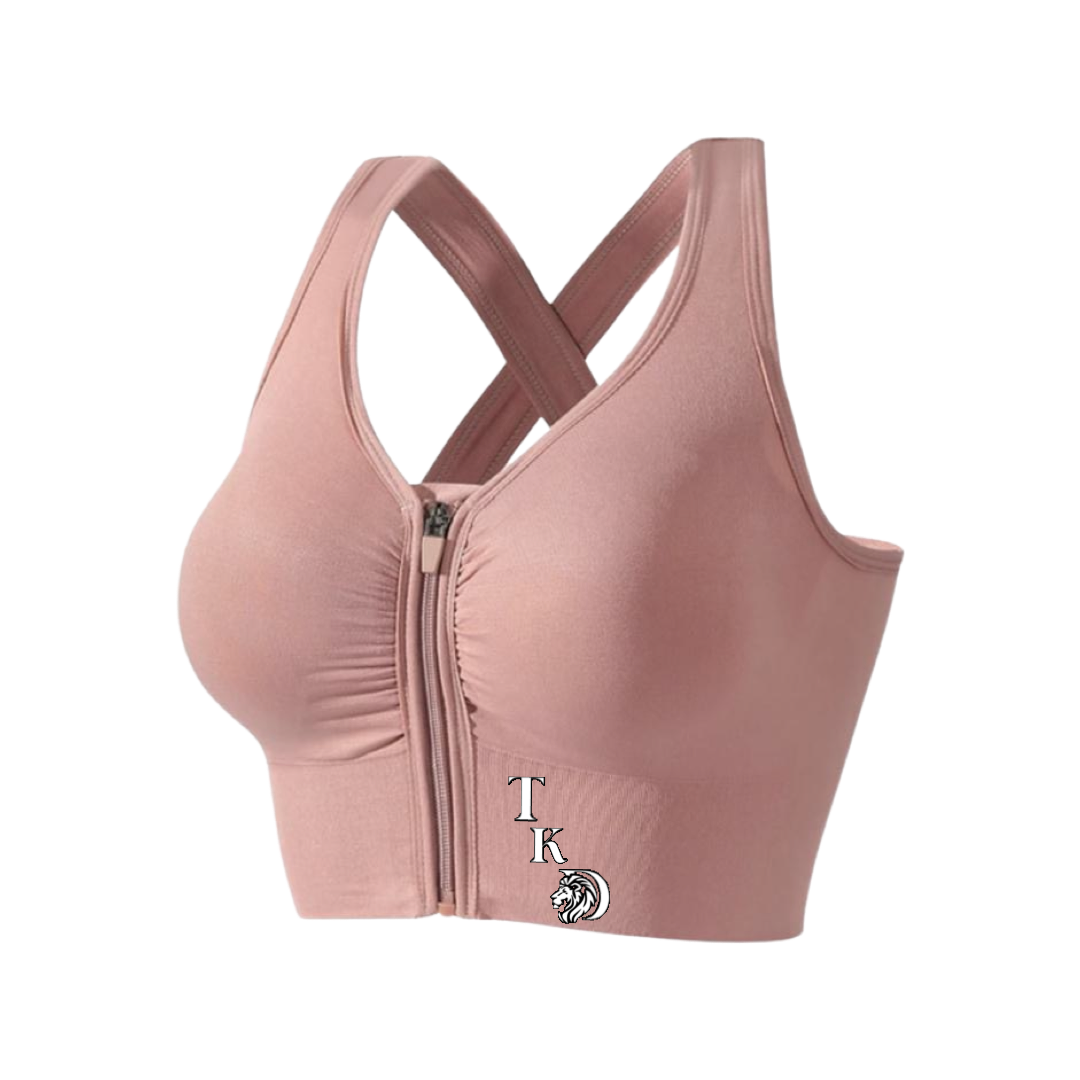 Women's Front Zipper Sports Bra