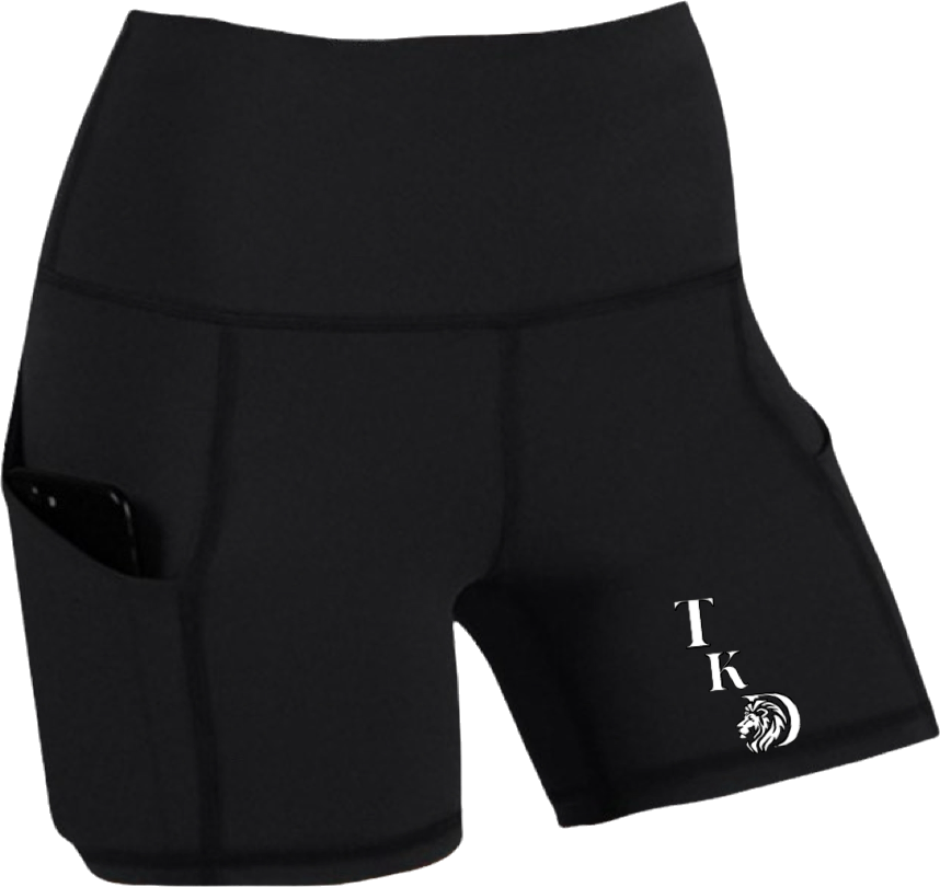 Women's Gym Compression Shorts With Pockets