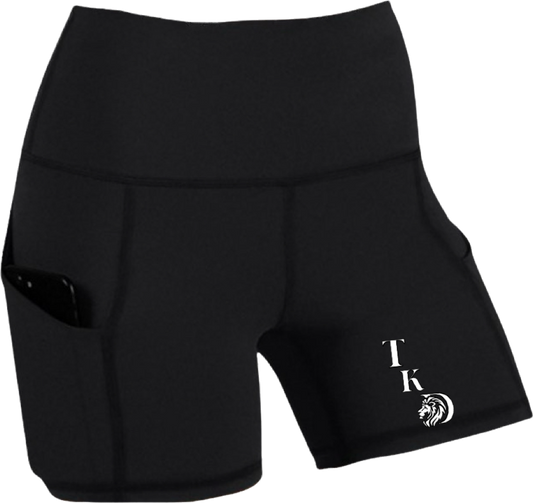 Women's Gym Compression Shorts With Pockets