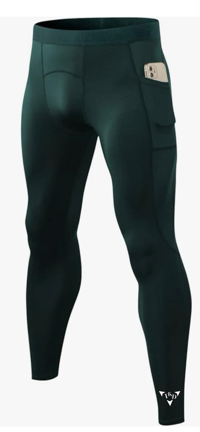 Men's Sports Compression Tights Leggings With Pockets