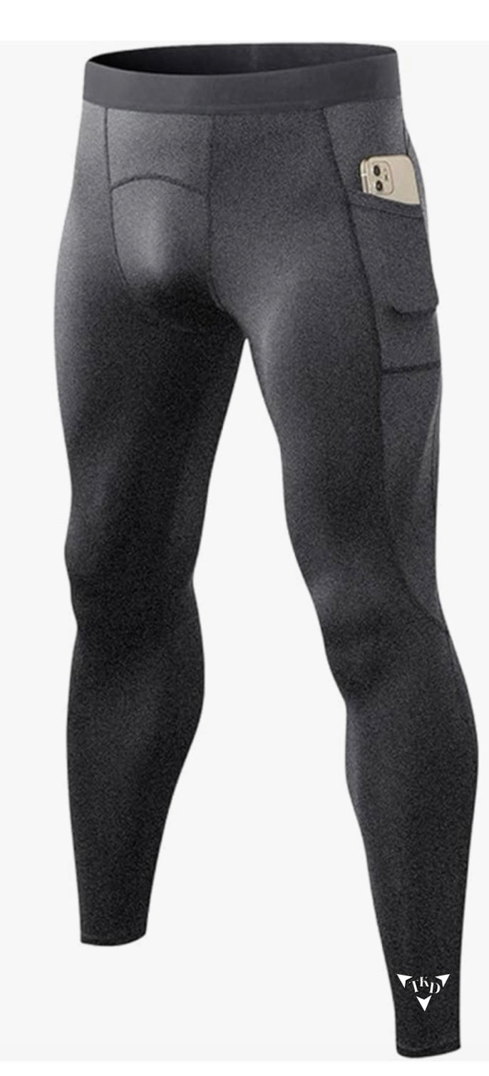 Men's Sports Compression Tights Leggings With Pockets