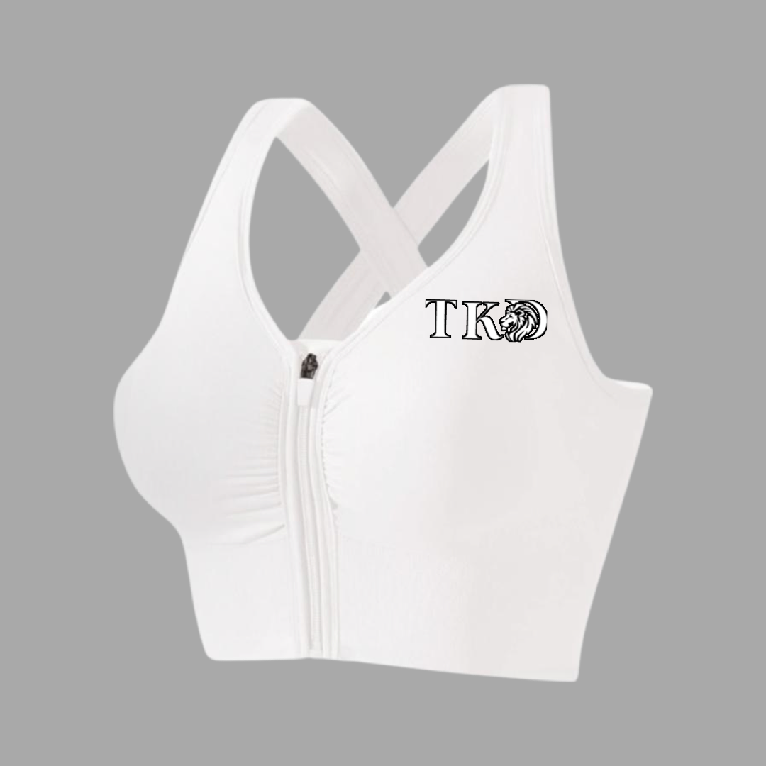 Women's Front Zipper Sports Bra