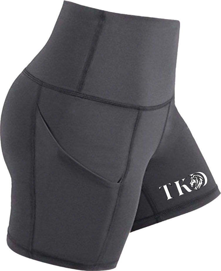 Women's Gym Compression Shorts With Pockets