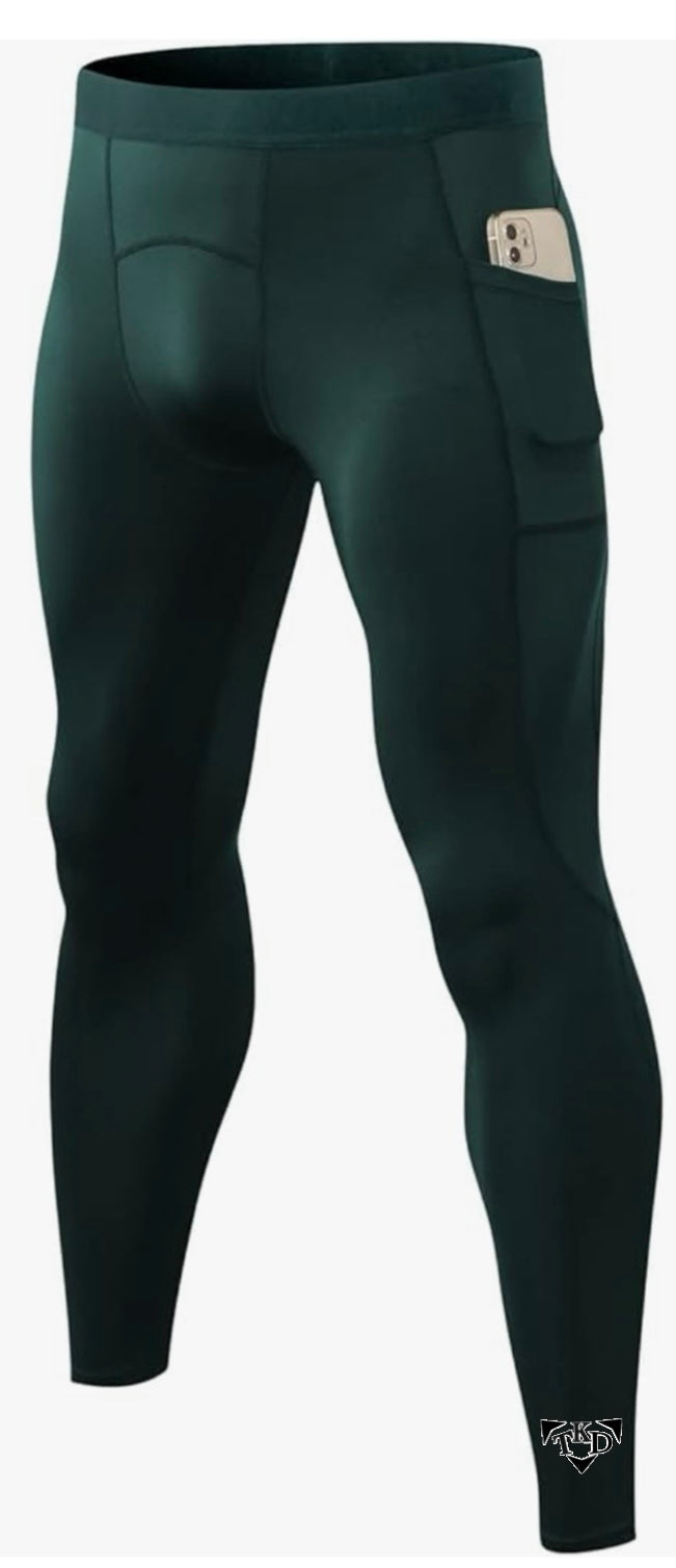 Men's Sports Compression Tights Leggings With Pockets