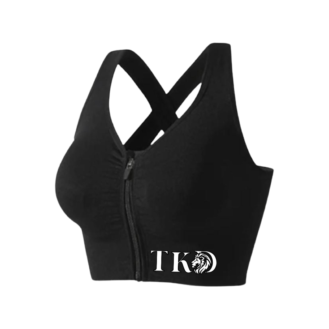 Women's Front Zipper Sports Bra