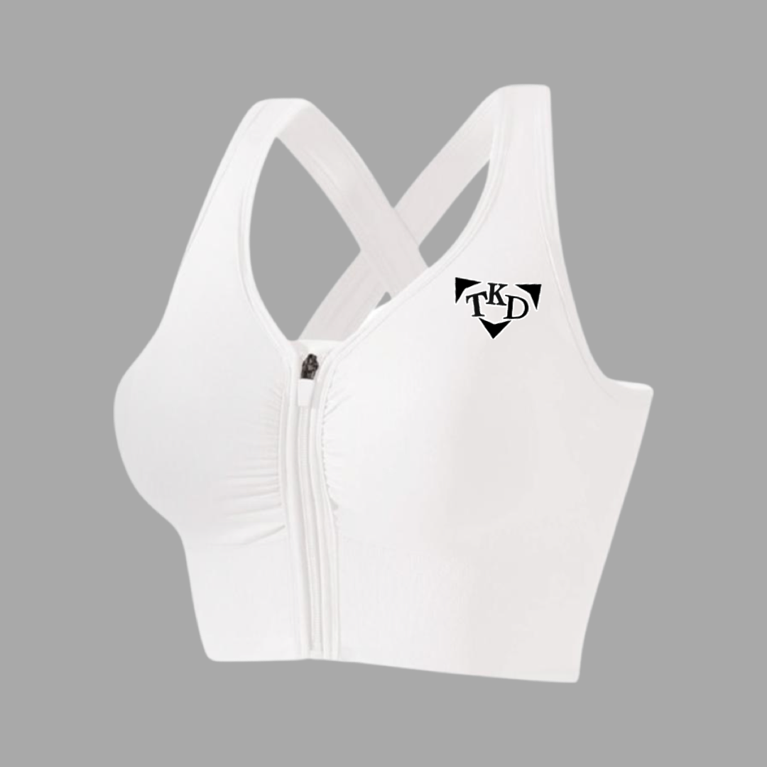 Women's Front Zipper Sports Bra