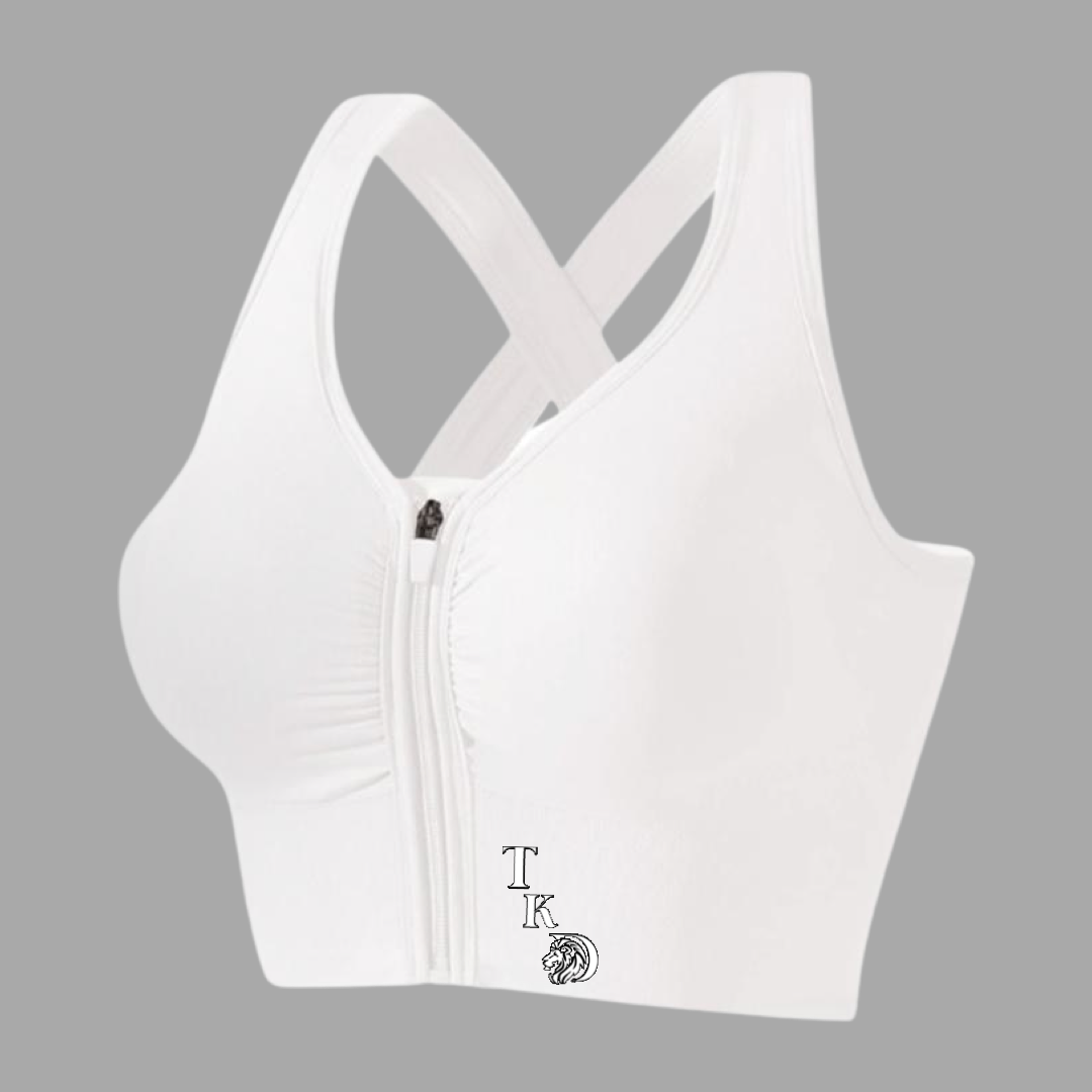 Women's Front Zipper Sports Bra