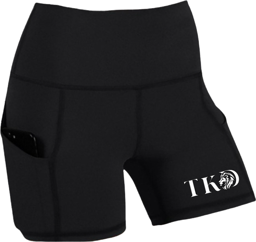 Women's Gym Compression Shorts With Pockets