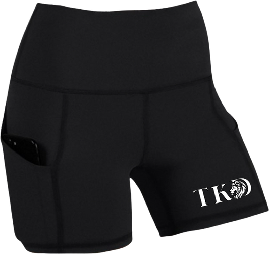 Women's Gym Compression Shorts With Pockets