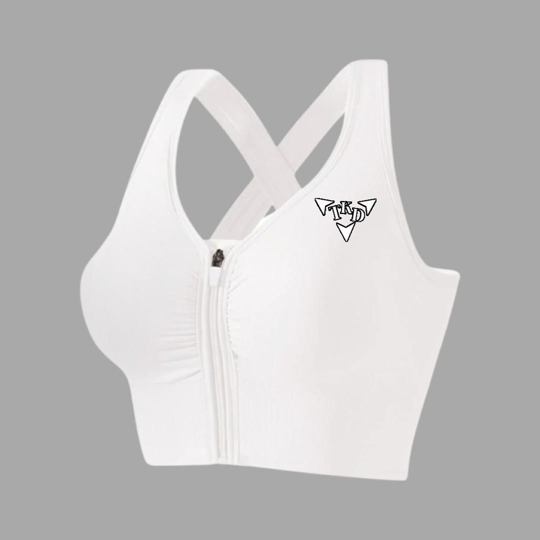 Women's Front Zipper Sports Bra