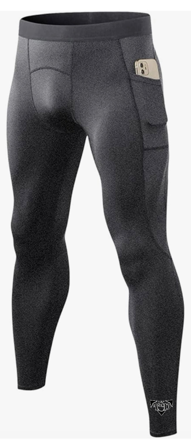 Men's Sports Compression Tights Leggings With Pockets