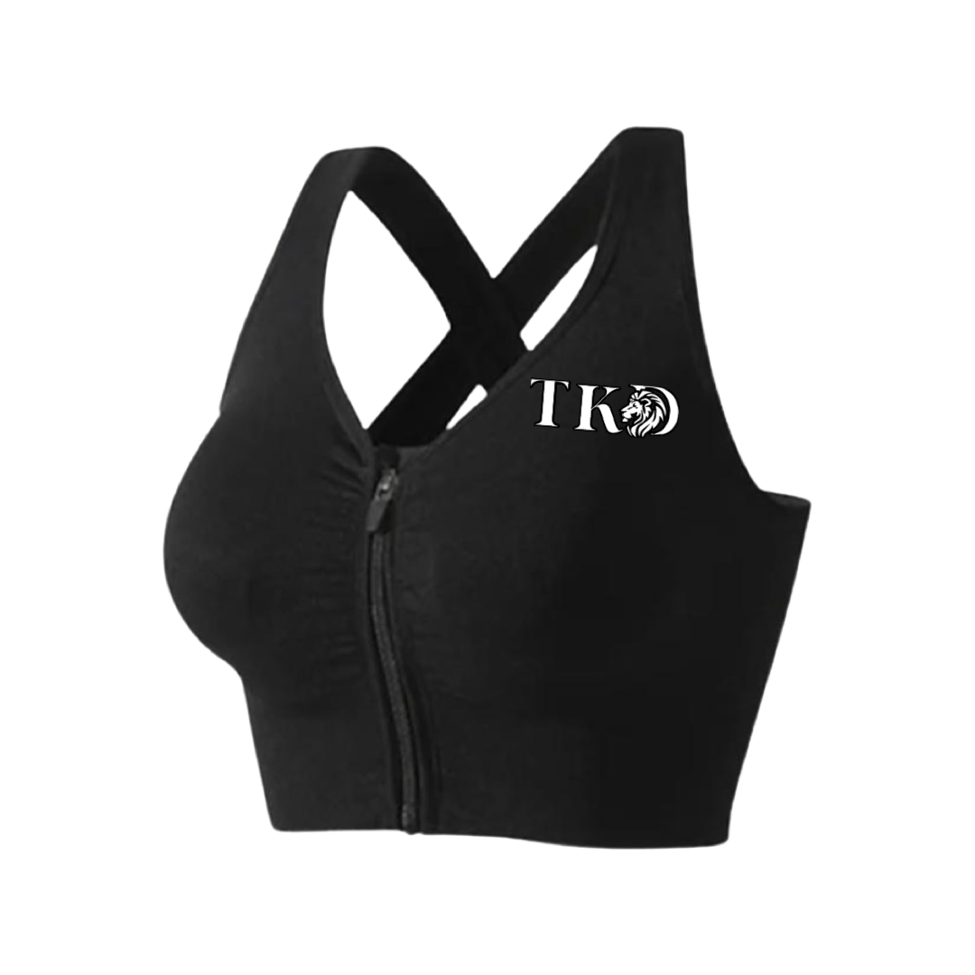 Women's Front Zipper Sports Bra