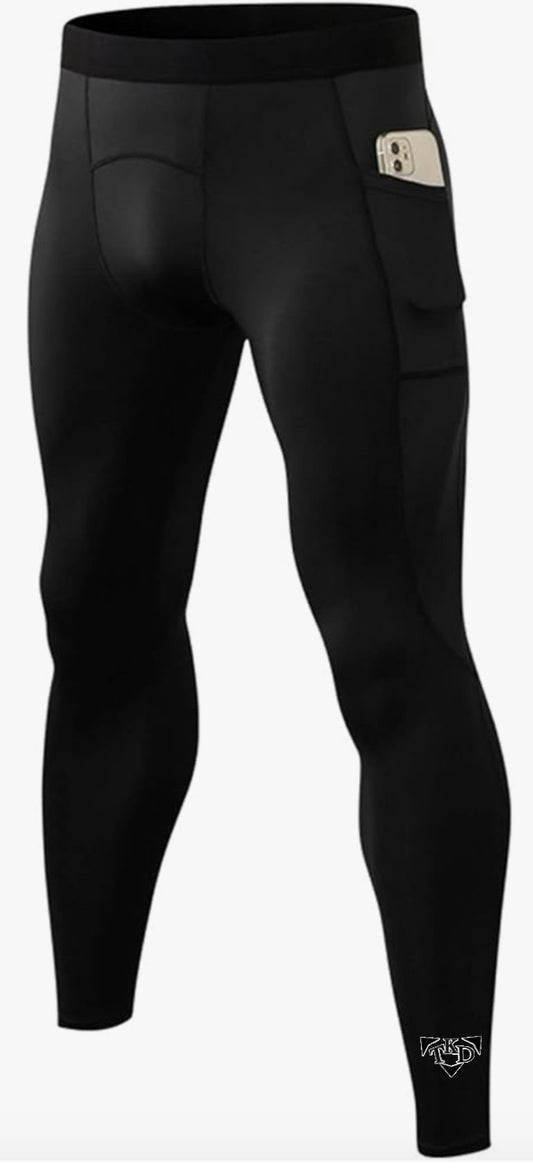 Men's Sports Compression Tights Leggings With Pockets